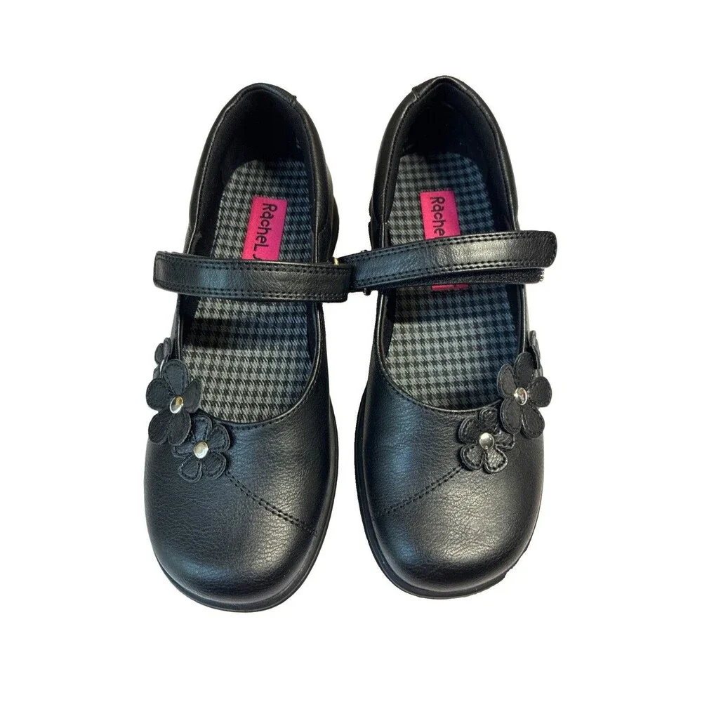 Rachel Shoes Black Floral Carol Shoes - Kids - Size 1M